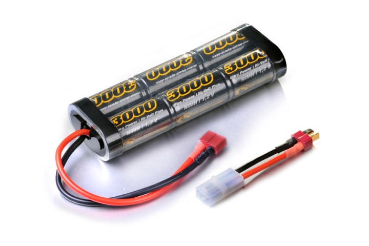 NiMh Akku 7,2V 3000maAh UltraPower High Volt Plus Racing Pack -6-Zellen Stickpack- Tamiya+T-Plug