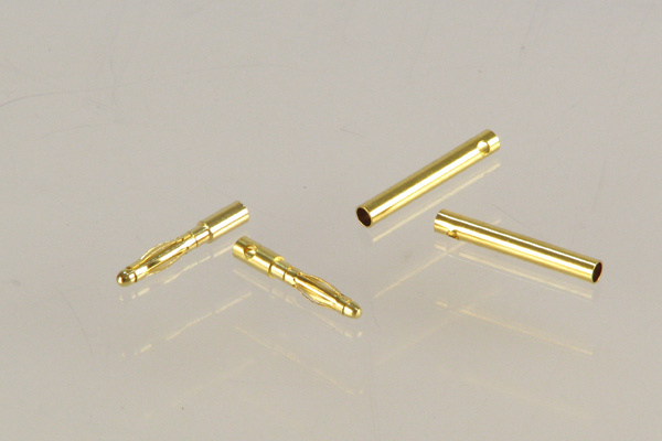 Goldstecker und Buchse 2,0mm (5 Paar)