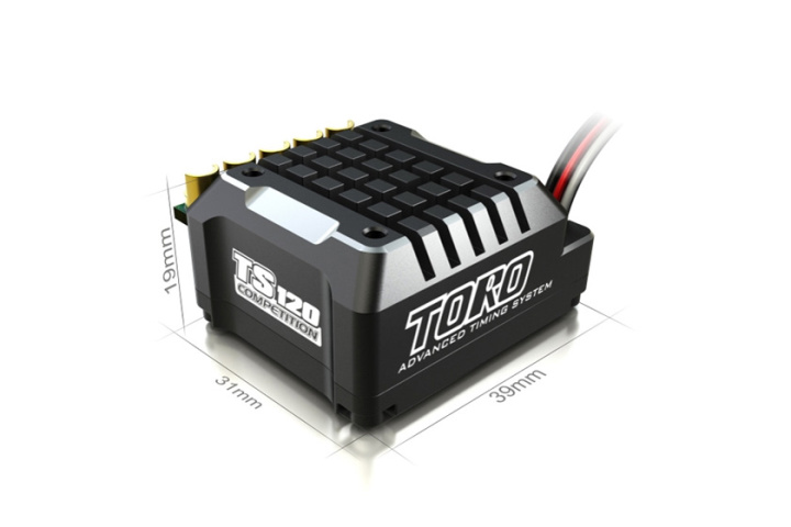 SKYRC 1/10 Toro TS 120A Brushless Regler sensor & sensorless / 2-3S Lipo / 7.4-11.1V - Aluminium Schwarz