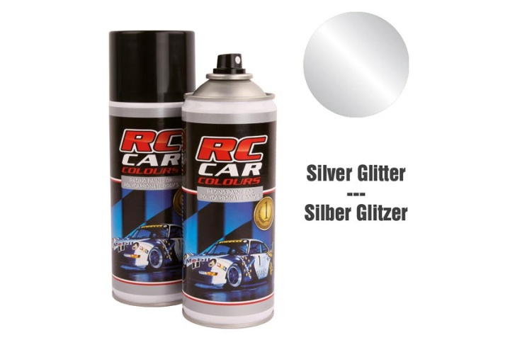 RC Car Colours - Lexan Spray Silber Glitter 150ml Lexanfarbe