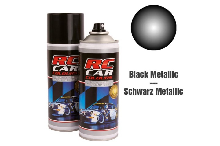 RC Car Colours - Lexan Spray Schwarz Metallic 150ml Lexanfarbe