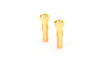 4/5mm Stufen Goldkontakt Stecker - 2Stück