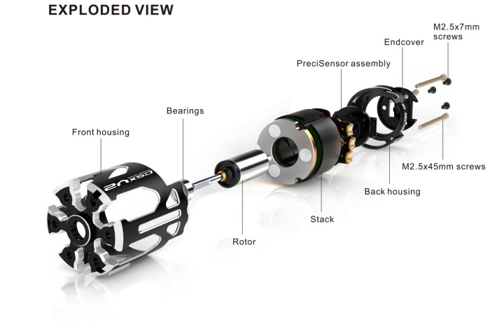 CSX Modified -V2- 540 Brushless Motor sensored 7.0T -5200kv- 1-2S