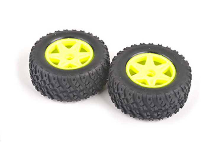 Spider Rear Tyre & Wheel Set - Yellow