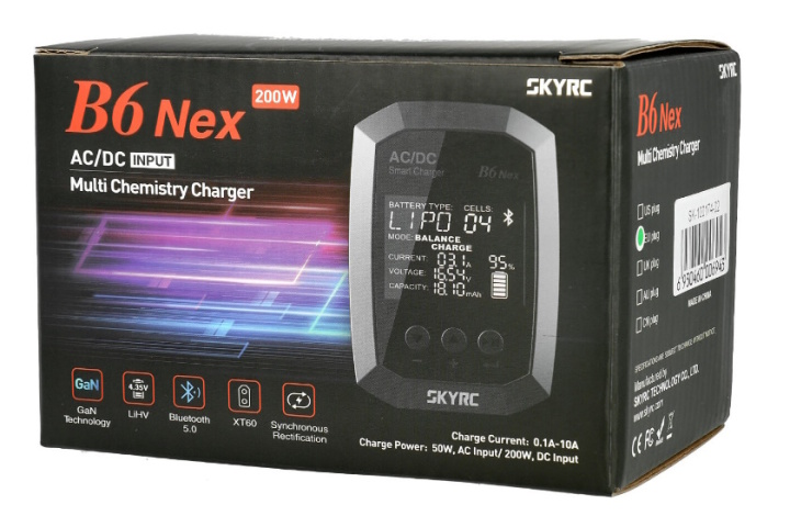 SKYRC B6 Nex AC/DC Ladegerät LiPo 10A 200W AC (50W DC)