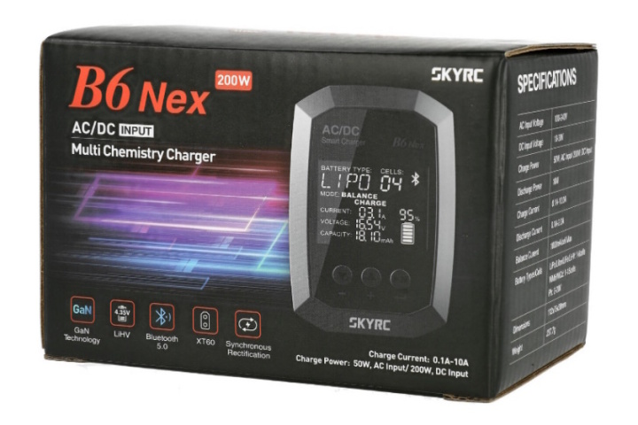 SKYRC B6 Nex AC/DC Ladegerät LiPo 10A 200W AC (50W DC)