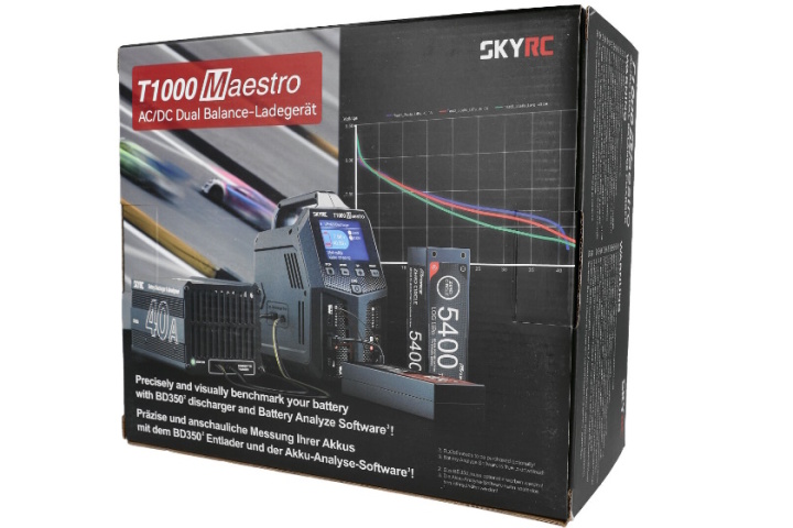 SkyRC T1000 AC/DC Ladegerät LiPo 1-6s 20A 450W AC