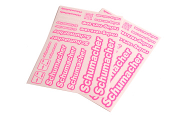 Schumacher Decal Sheet - Neon Pink - pk2